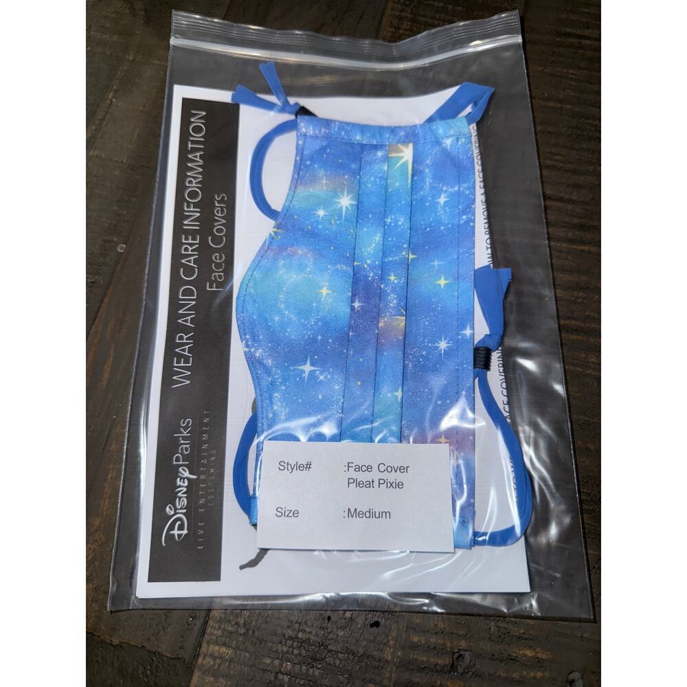 New Disney Cast Member Exclusive Face Cover‎ Dust Mask Pleat Pixie Sz M